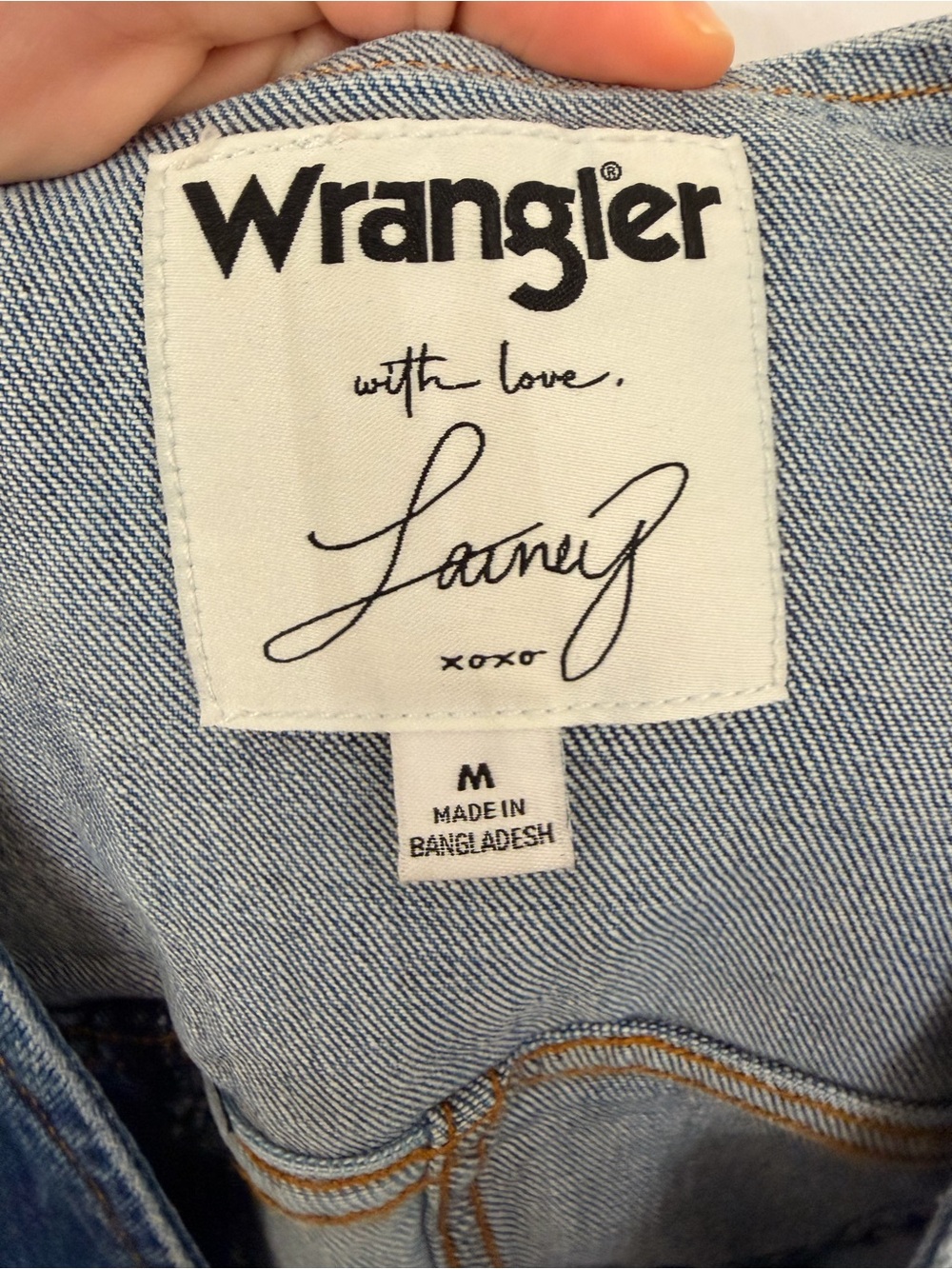 Wrangler x Lainey Wilson Patchwork Denim Vest Blue Size Medium - Picture 6 of 11